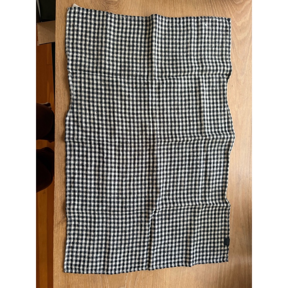 Gingham Linen Kitchen Towel - Picture 3 of 7